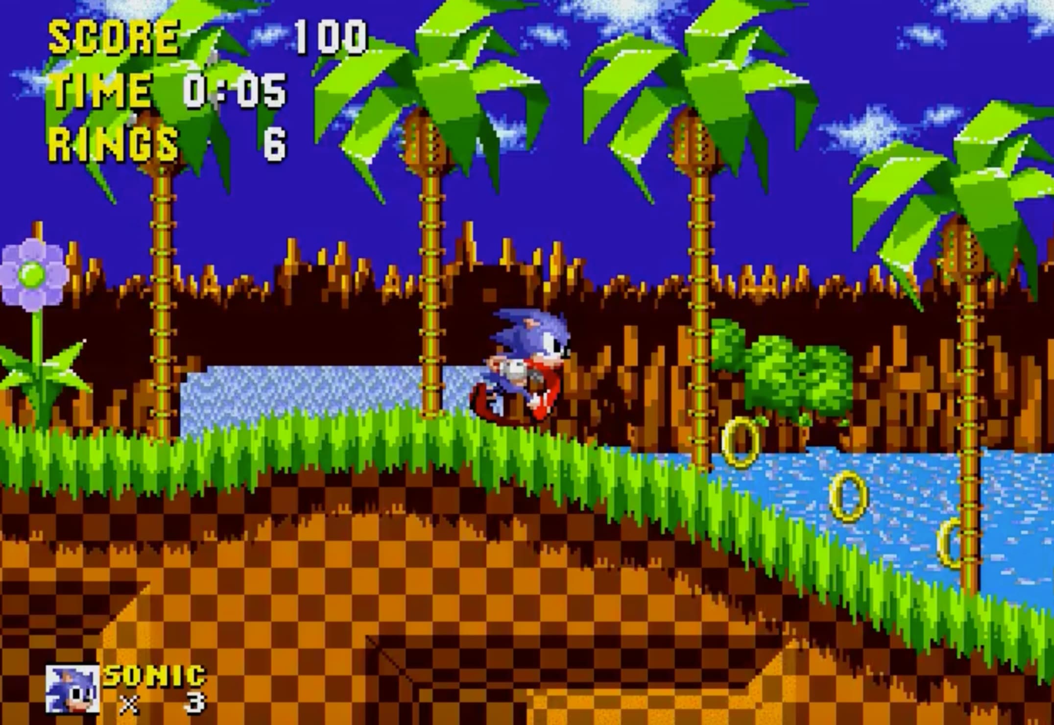 sonic the hedgehog sega game - Score 100 Time Rings 6 Sonic 3 E.Ee